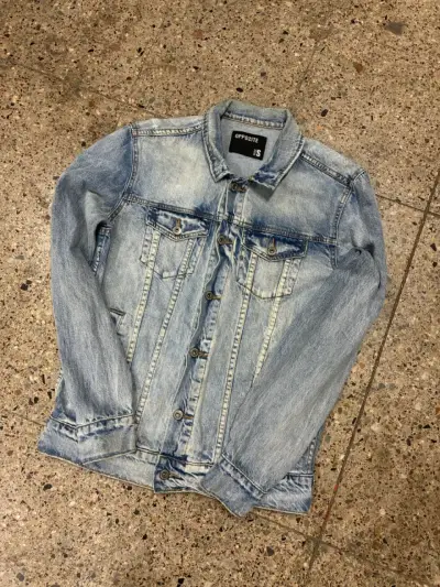 Chaqueta de mezclilla azul claro Opposite para hombre - miniatura 1