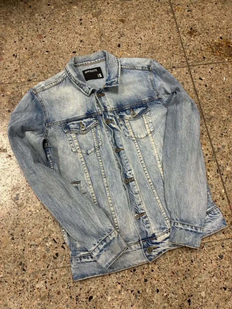 Chaqueta de mezclilla azul claro Opposite para hombre - 3