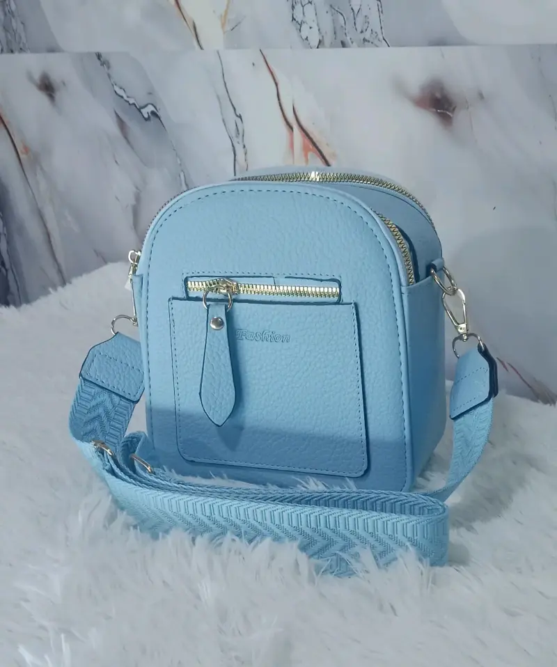 Cartera de mano acolchada verde menta con cadena - 3