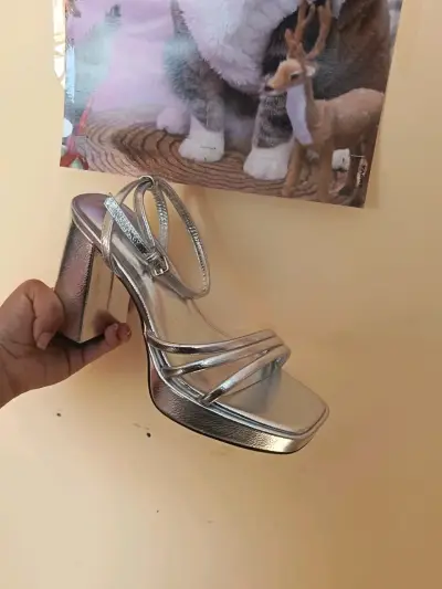 Sandalias de Tacón Plata para Mujer - miniatura 1