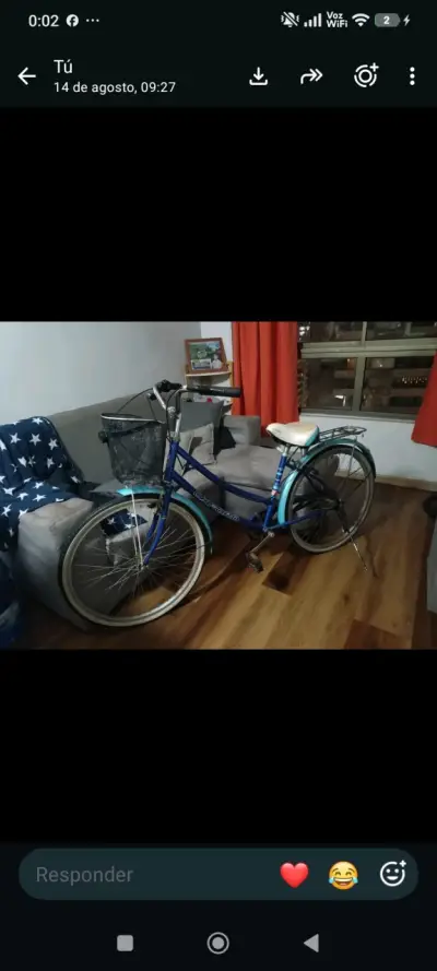 Bicicleta Oxford clásica azul con canasto - miniatura 1