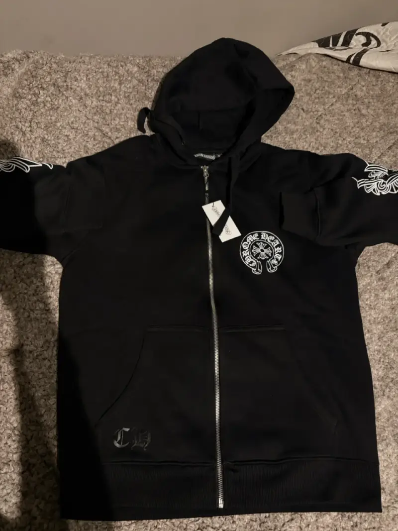 Polerón con capucha Chrome Hearts negro - 1