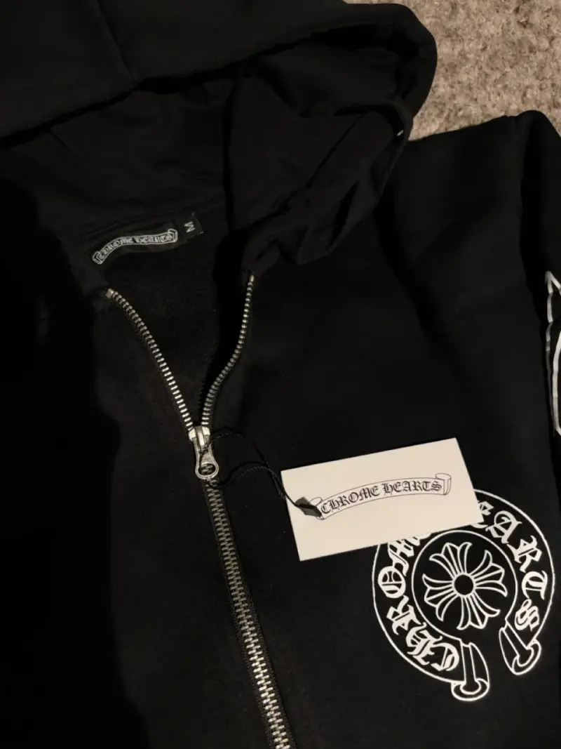 Polerón con capucha Chrome Hearts negro - 3
