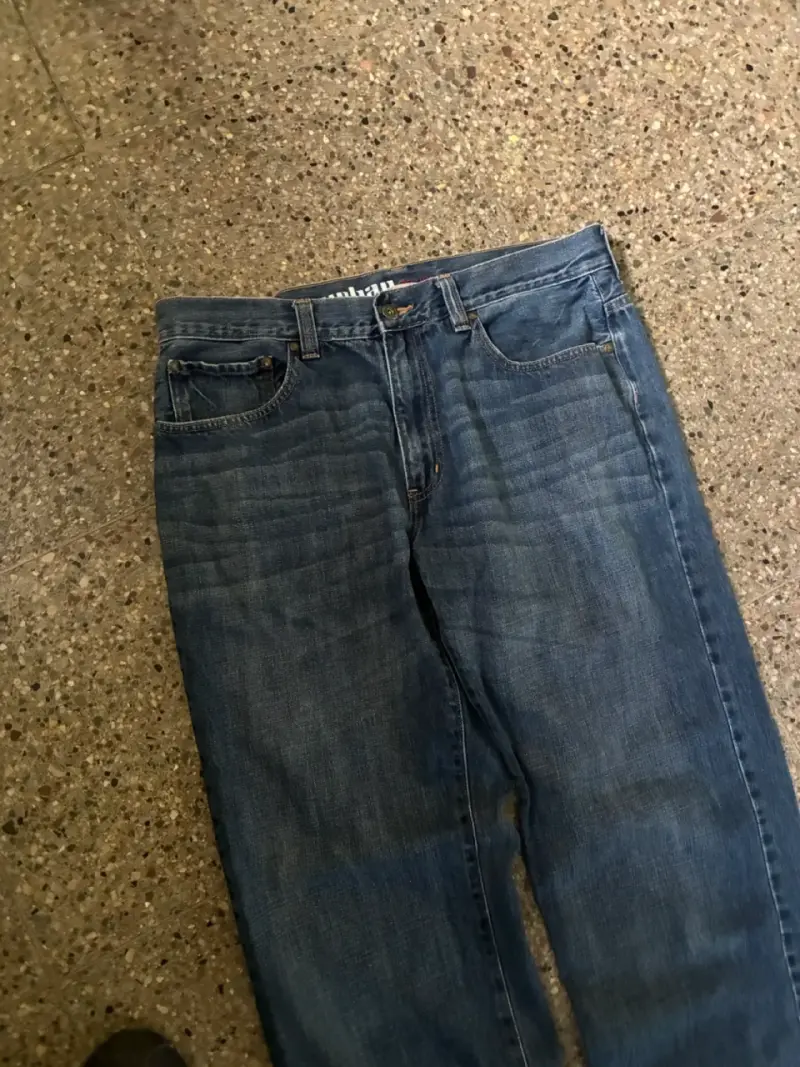 Jeans de mezclilla azul para hombre - 3