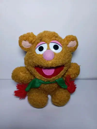 Peluche de oso marrón con bufanda verde - miniatura 1