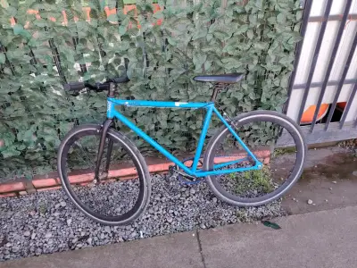 Bicicleta speed calavera azul con frenos Zstar - miniatura 1