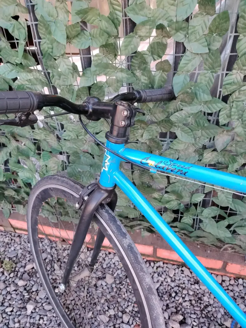 Bicicleta speed calavera azul con frenos Zstar - 2