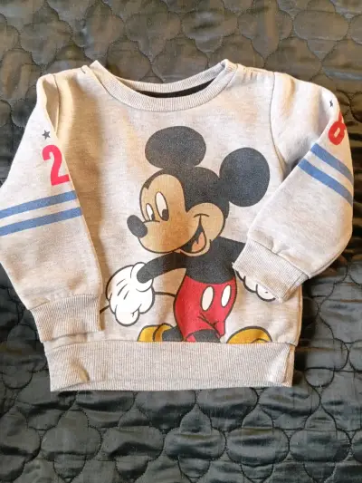 Polerón infantil Mickey Mouse gris y negro - miniatura 1