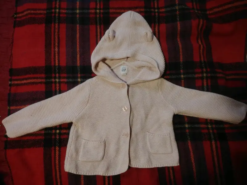 Chaqueta de bebé con capucha Baby Gap beige - 1