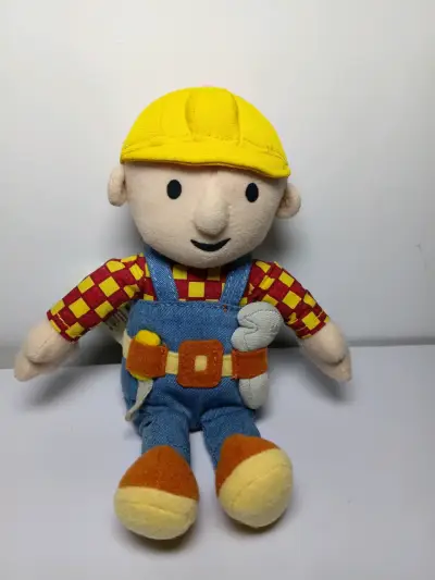 Peluche de constructor con casco amarillo - miniatura 1