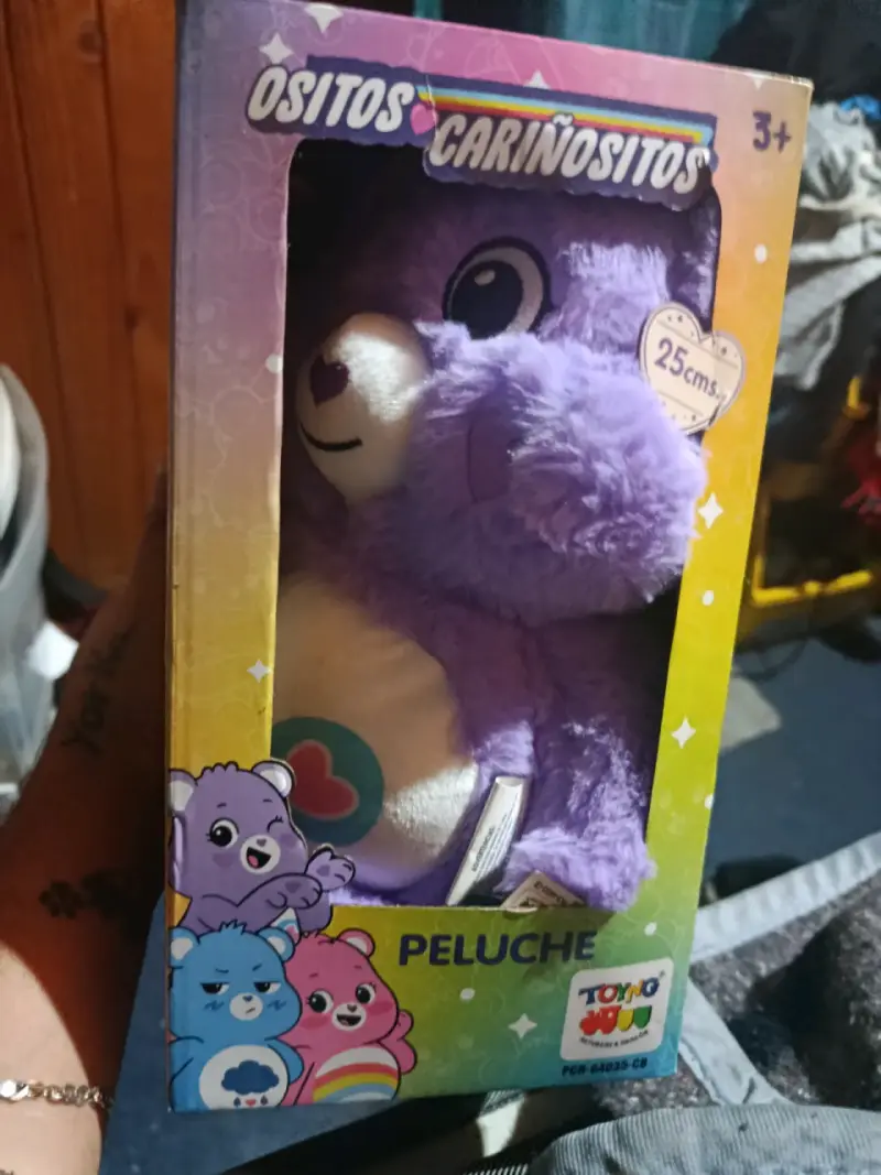 Peluche Osito Cariñosito Morado 25cm