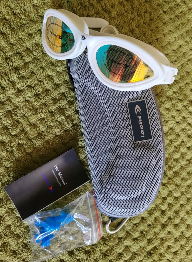 Gafas de natación Lonsail con estuche y tapones - 2