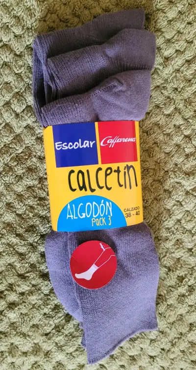 Pack de 3 calcetines escolares de algodón Caffarena - miniatura 1