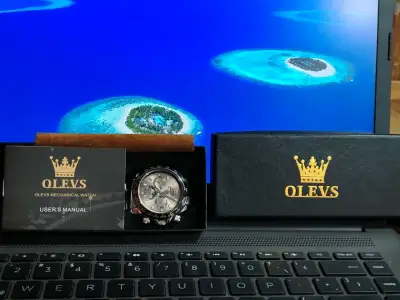 Reloj mecánico Olevs para hombre con cronógrafo - miniatura 1