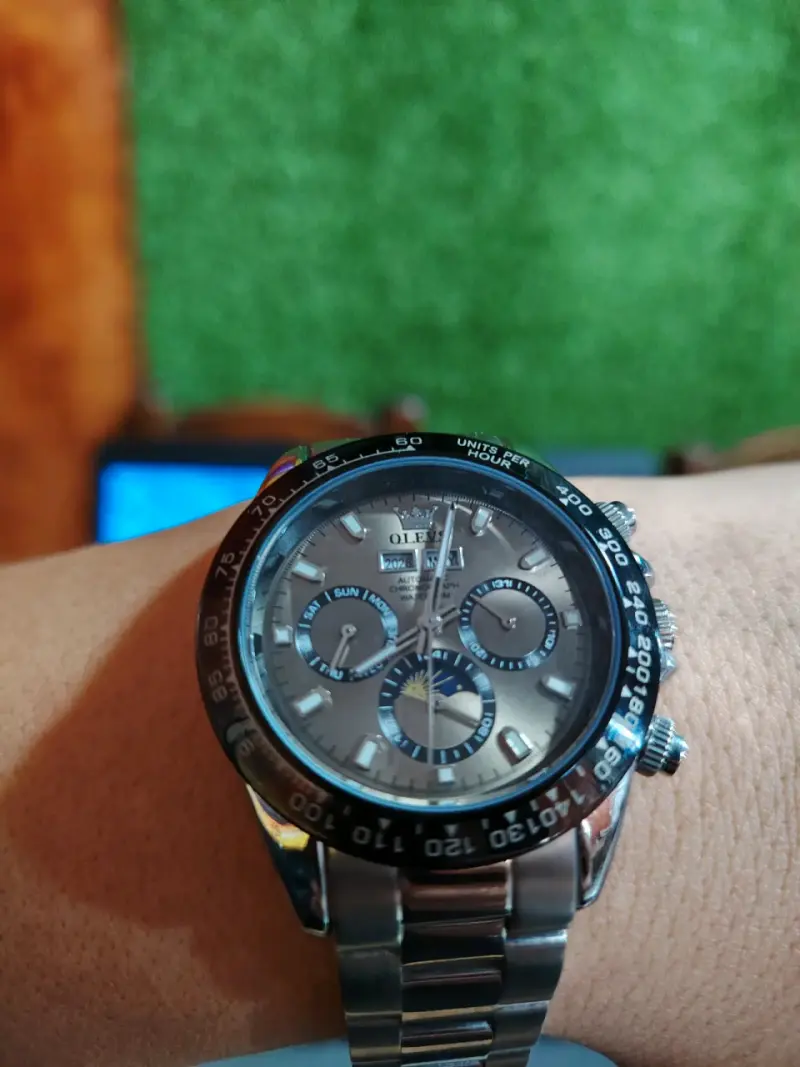 Reloj mecánico Olevs para hombre con cronógrafo - 2