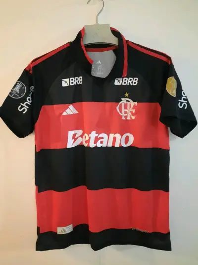 Camiseta Flamengo Adidas Negra y Roja - miniatura 1