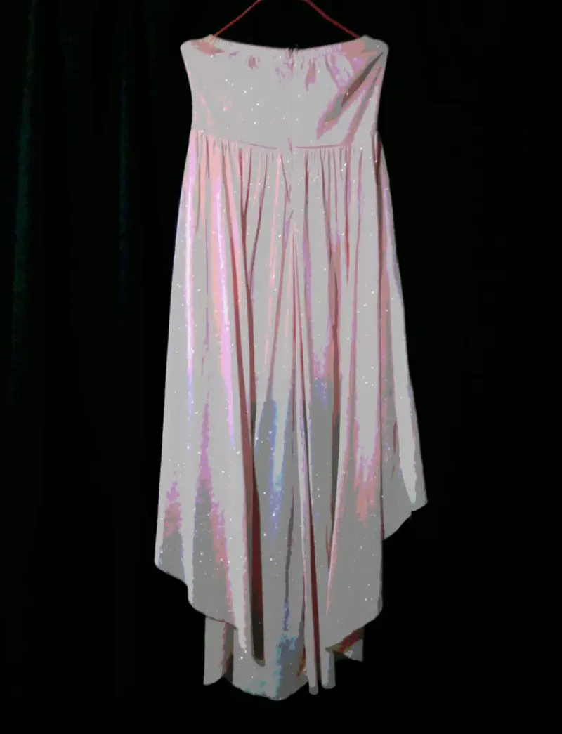 Vestido de fiesta rosa talla S - 2