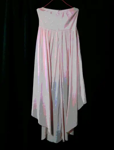 Vestido de fiesta rosa talla S - miniatura 2