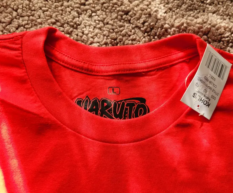 Polera roja de Naruto para hombre - 3