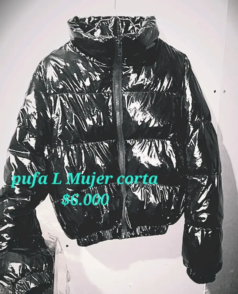 Chaqueta Puffer Mujer Negra Talla L - 1