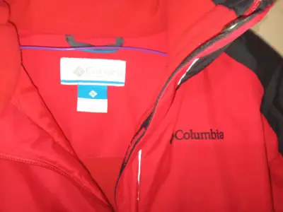 Chaqueta impermeable Columbia roja talla L - miniatura 3