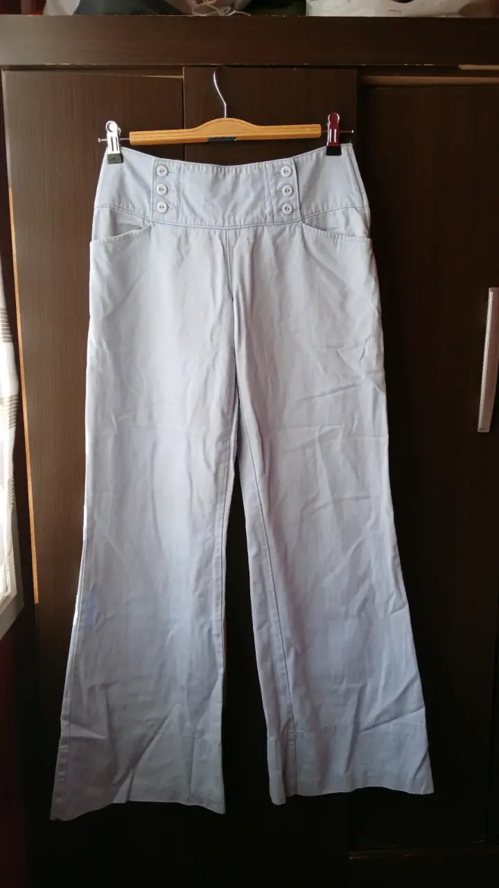 Pantalones de algodón celestes talla 36 - 1