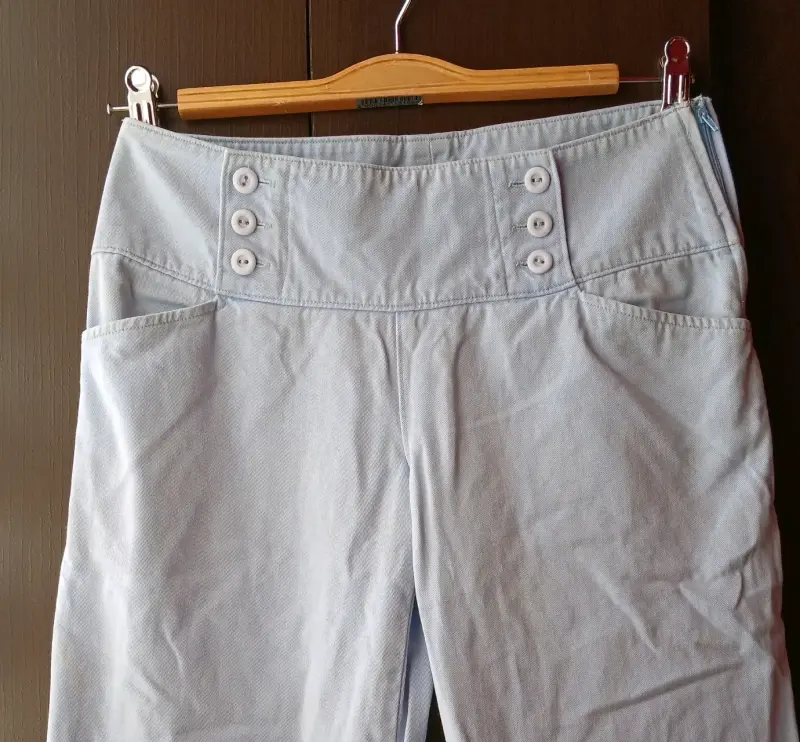 Pantalones de algodón celestes talla 36 - 2