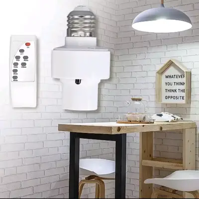 Portalámparas con control remoto y temporizador - miniatura 1