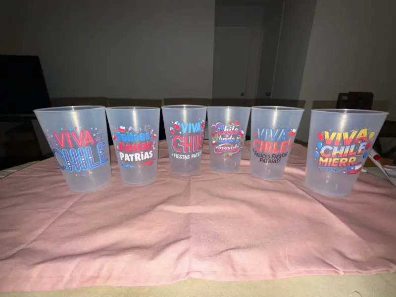 Vasos reutilizables Fiestas Patrias Chile - 3