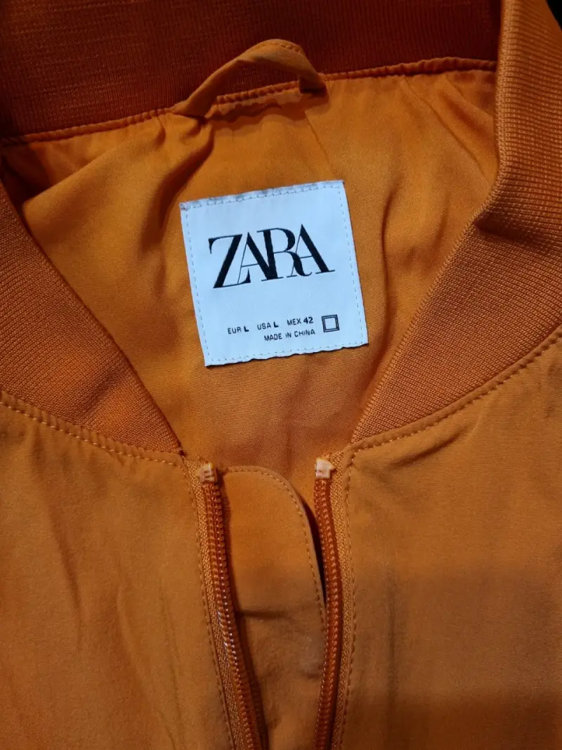 Chaqueta bomber naranja Zara para hombre - 4