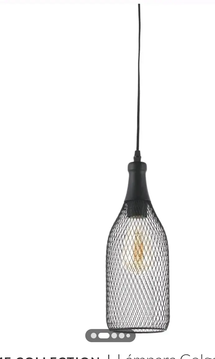 Lámpara colgante de malla negra moderna - 2