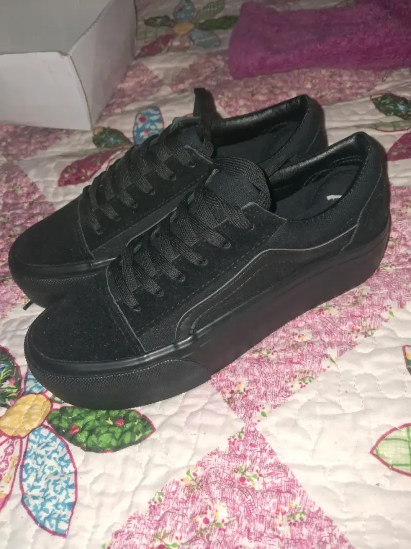 Zapatillas negras de plataforma para mujer - 1