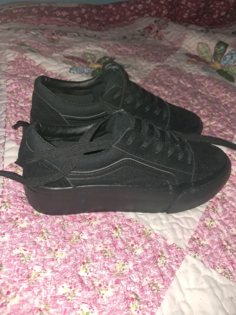 Zapatillas negras de plataforma para mujer - 2