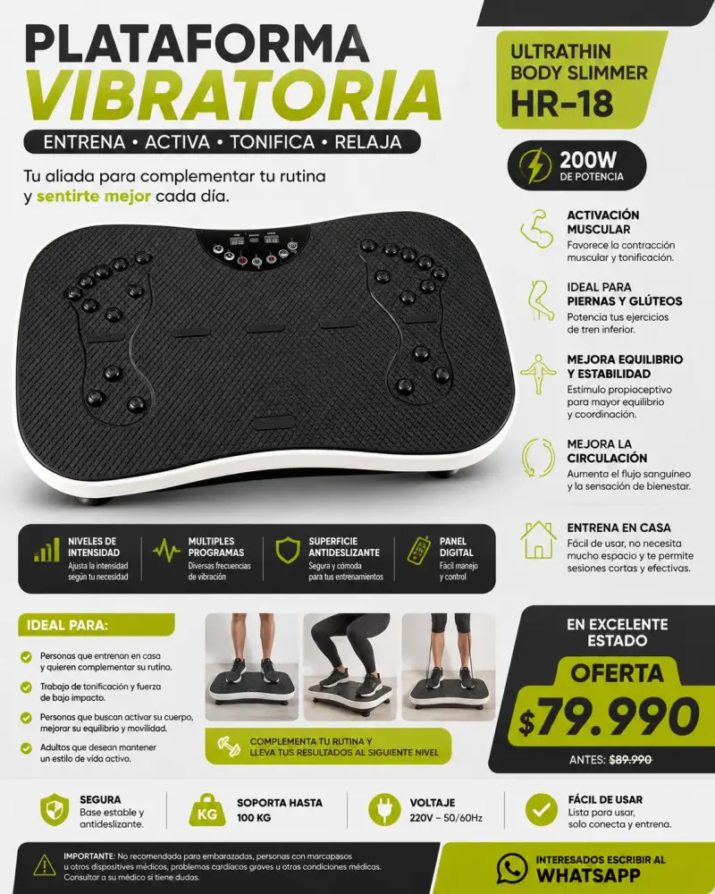 Plataforma Vibratoria Ultrathin Body Slimmer HR-18
