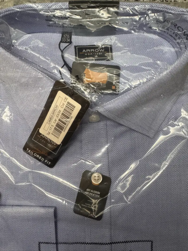 Camisa Azul Hombre Arrow Tailored Fit - 3