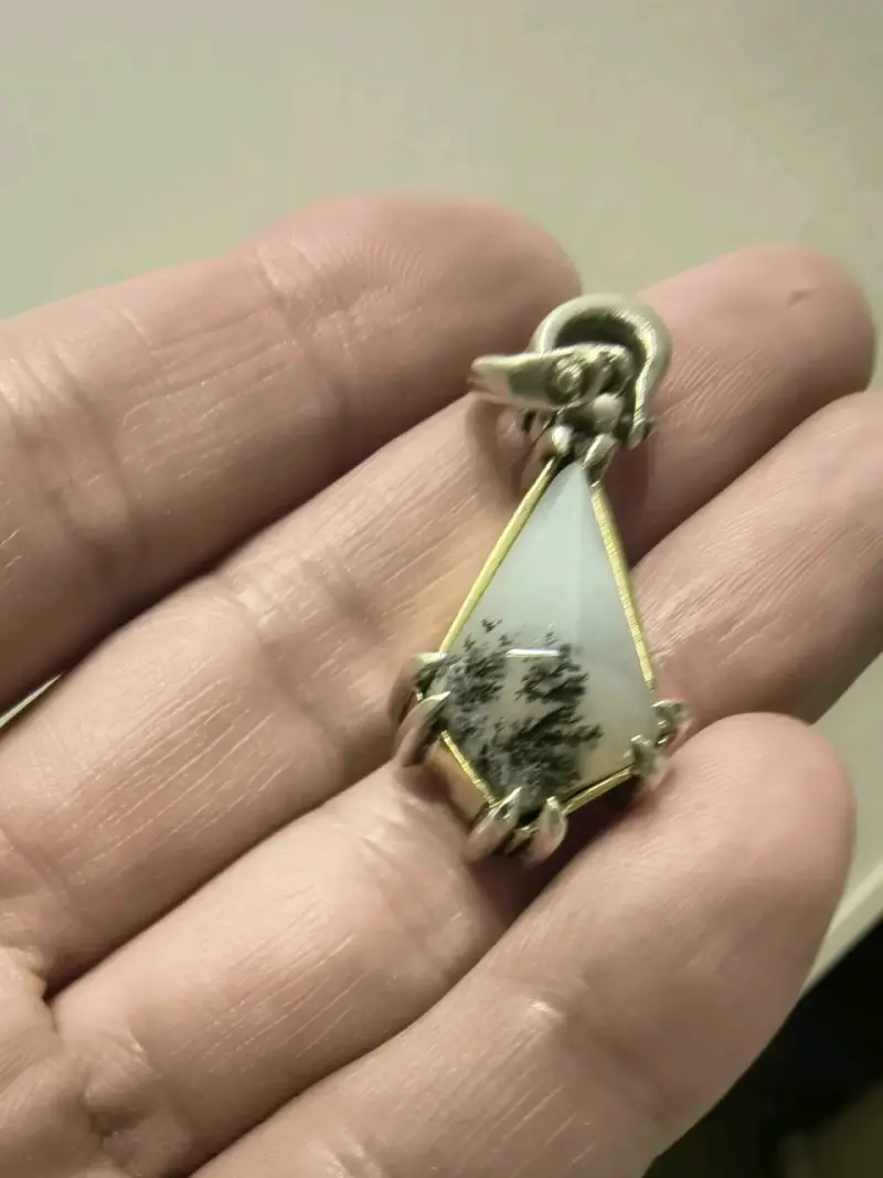 Colgante de plata y piedra dentrita - 5