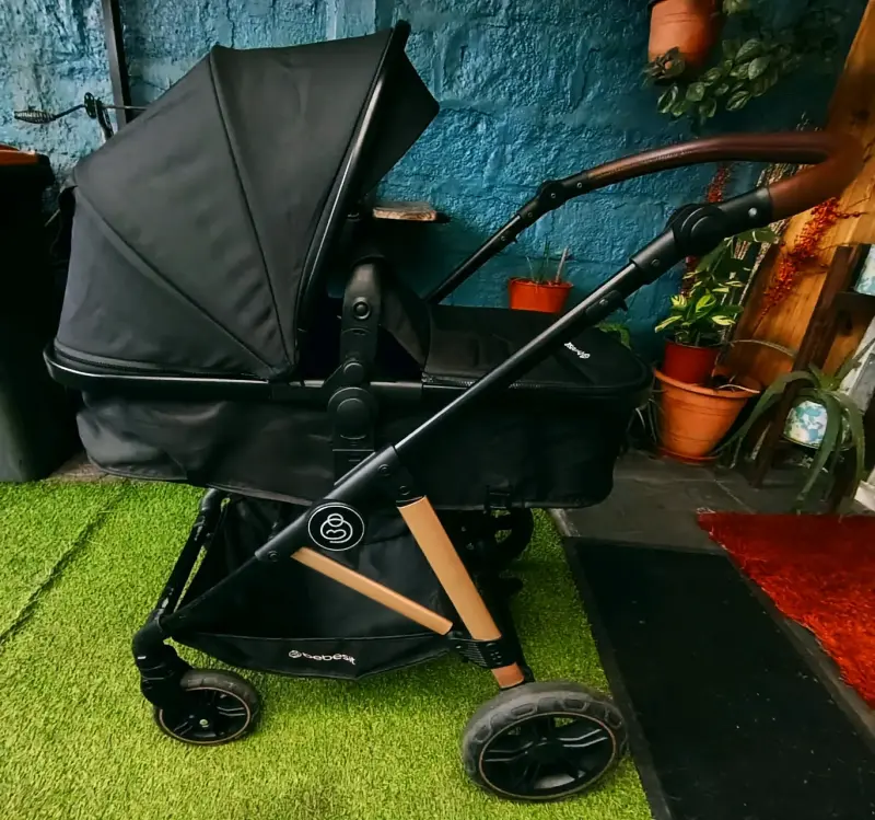 Coche cuna Bebesit negro con manillar ajustable - 2