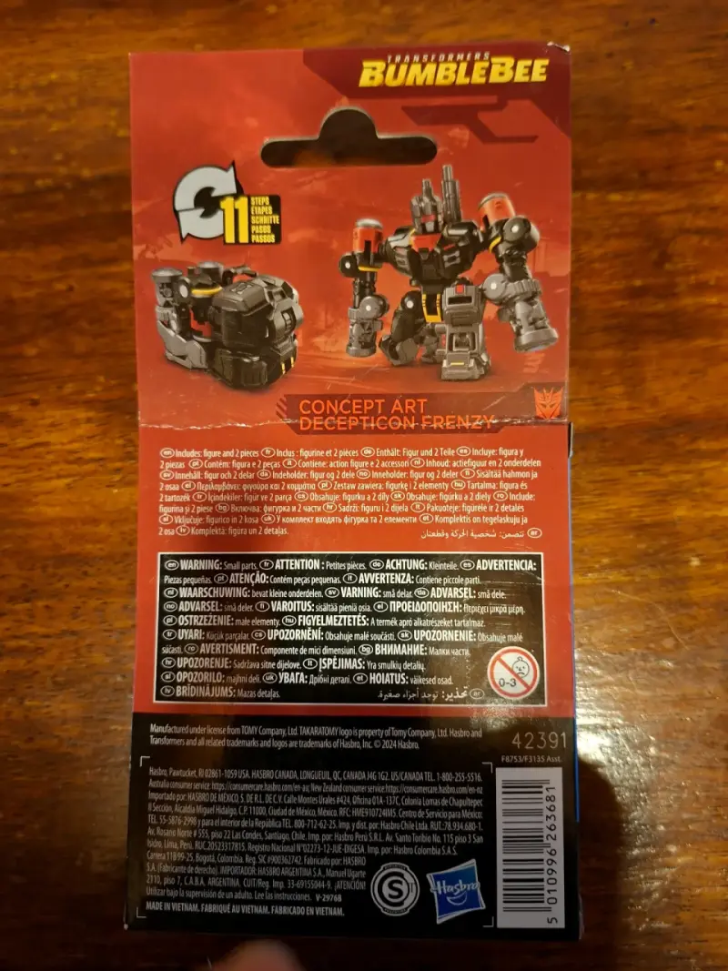 Figura Transformers Bumblebee Decepticon Frenzy - 2