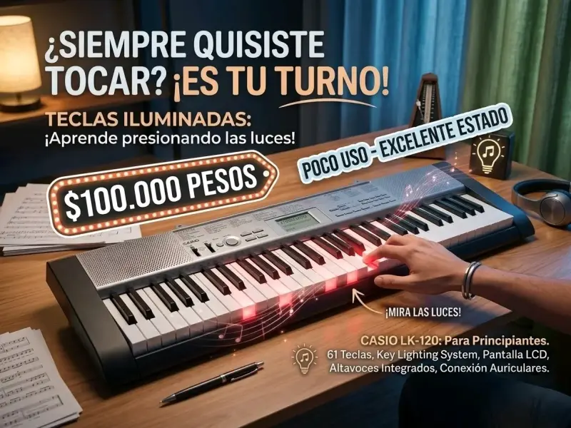 Teclado Casio LK-120 con teclas iluminadas - 1