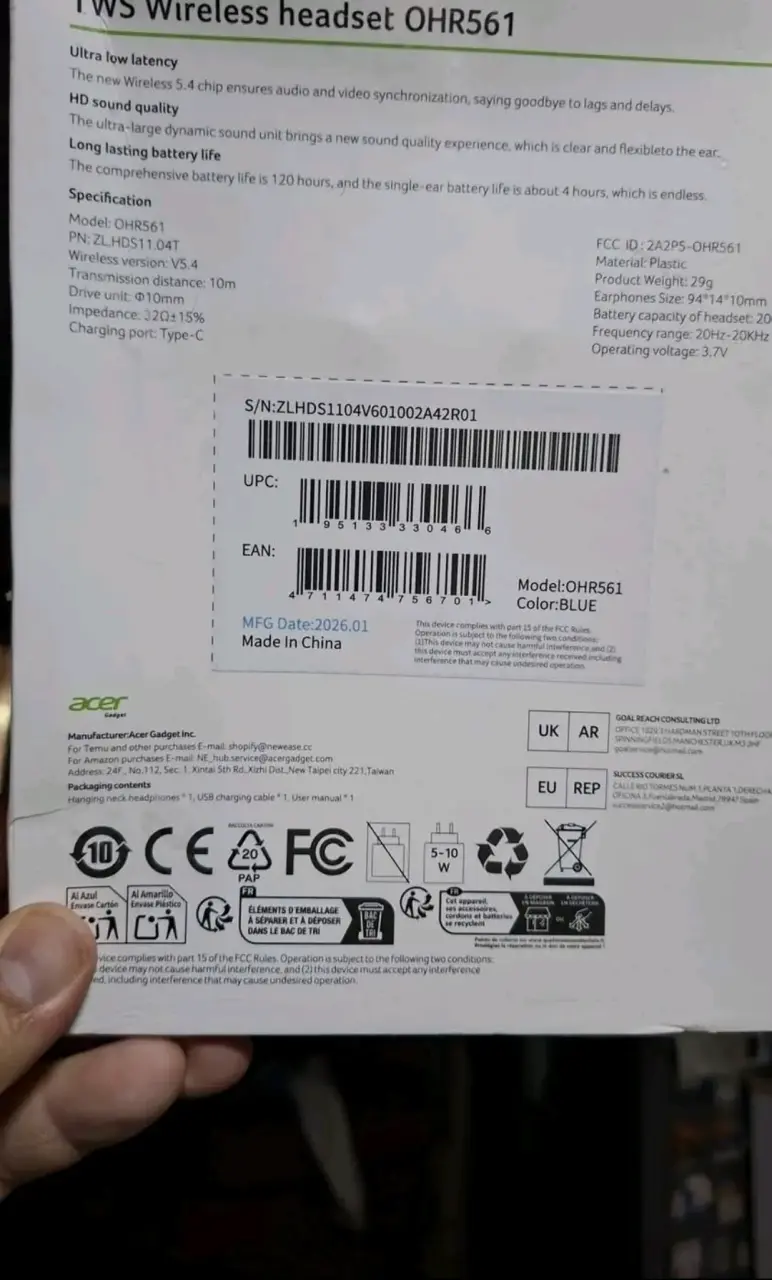 Auriculares Inalámbricos Acer OHR561 TWS - 2