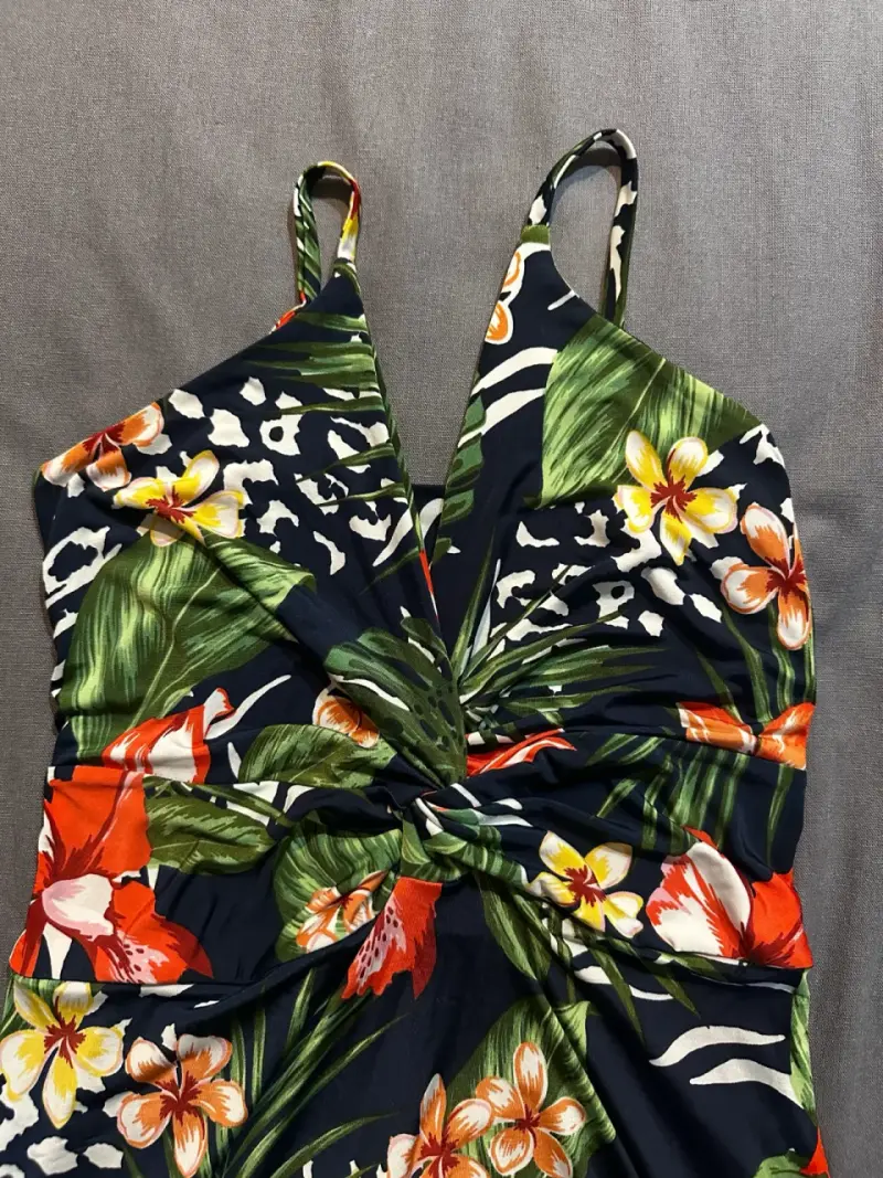 Vestido largo floral tropical para mujer - 2