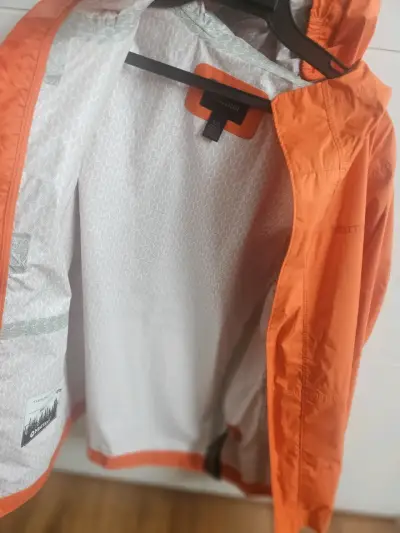 Chaqueta impermeable naranja Marmot con capucha - miniatura 3