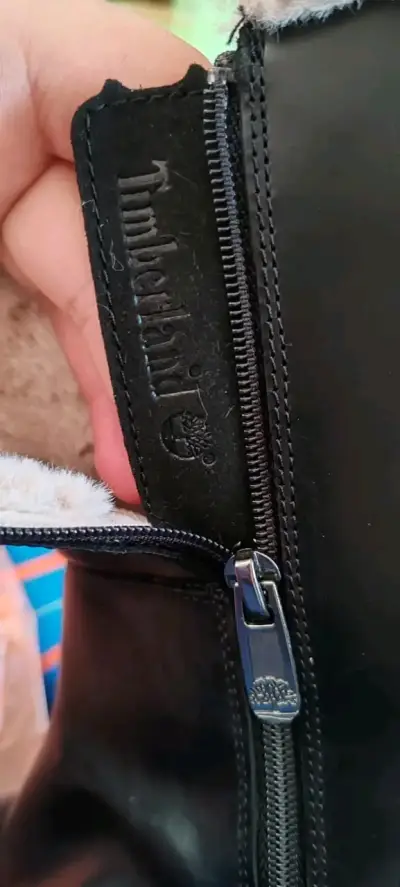 Botas de cuero negras Timberland con forro polar - miniatura 3
