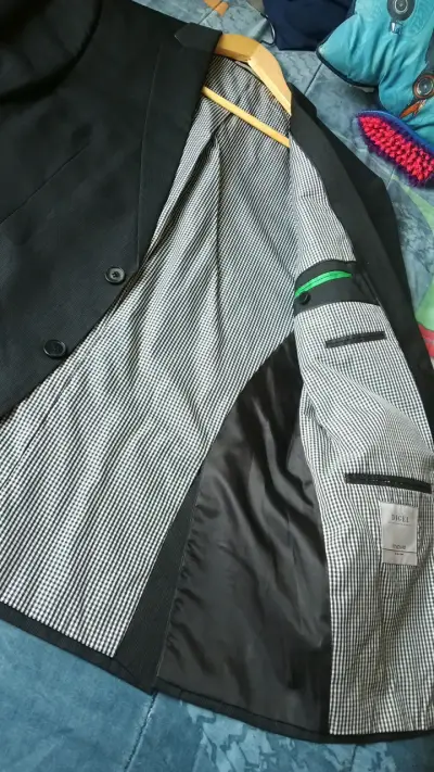 Blazer negro elegante para hombre Digel - miniatura 3