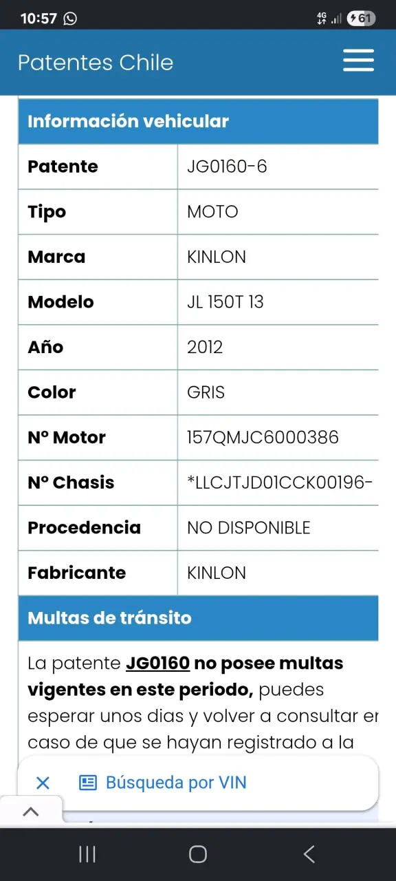 Moto Kinlon JL 150T 13 año 2012 en buen estado - 3