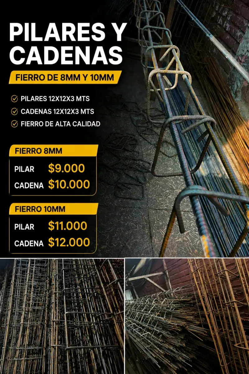 Pilares y Cadenas de Fierro 8mm y 10mm - 4