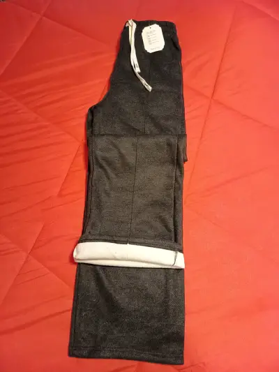 Pantalon forrado polar gris para mujer - miniatura 1