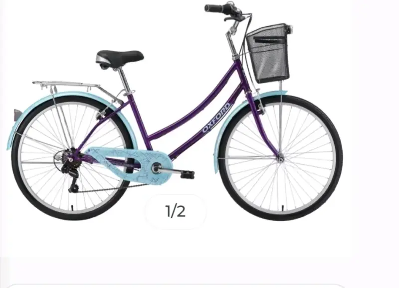 Bicicleta Oxford 26'' Morada con Canasto - 2