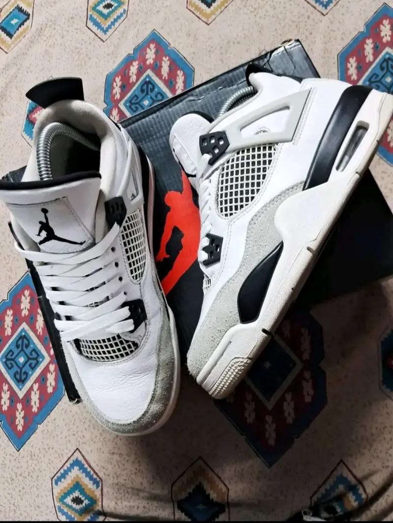 Zapatillas blancas Air Jordan retro 4 originales - 3