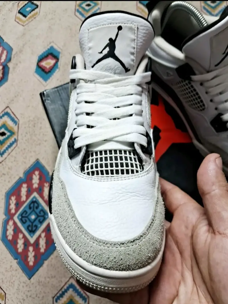 Zapatillas blancas Air Jordan retro 4 originales - 5